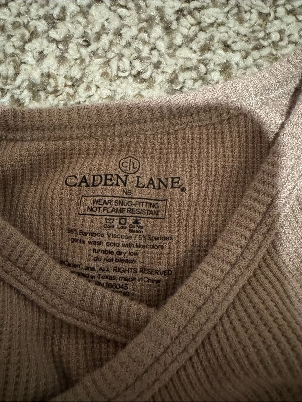 Caden Lane 2pc Waffle Crossover Top & Bottom | Mocha